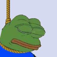 hanging pepe sad // 300x299 // 87KB