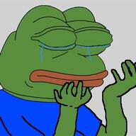 crying pepe regretful // 351x351 // 23KB