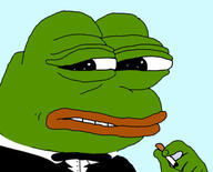 cigarette disgusted pepe suit tux // 399x322 // 25KB