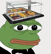 buffet food pepe suit // 976x1046 // 117KB