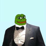 pepe photorealistic suit tux // 500x490 // 28KB