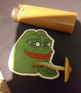 drugs irl lighter mushroom pepe smug sticker // 408x465 // 203KB