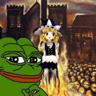 kanmarisa kirisame_marisa pepe smug touhou video_game weab witch-hunt // 412x412 // 335KB