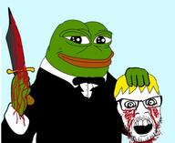 blood knife nate pepe soycuck soyjak tux // 512x418 // 126KB