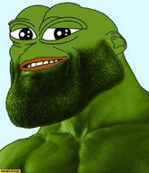 beard frog gigachad smiling variant:pepe // 735x848 // 71KB